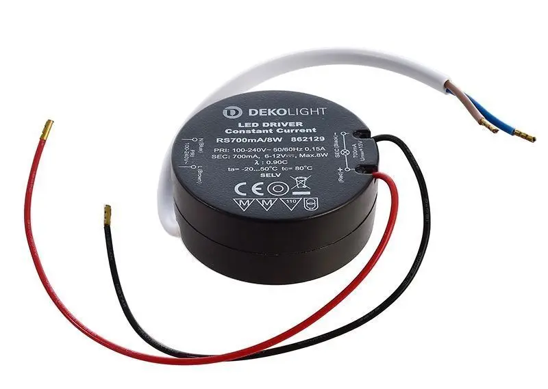 LED-Treiber Netzgerät Round DC/CC 6-12V, 4.2-8W, 700mA