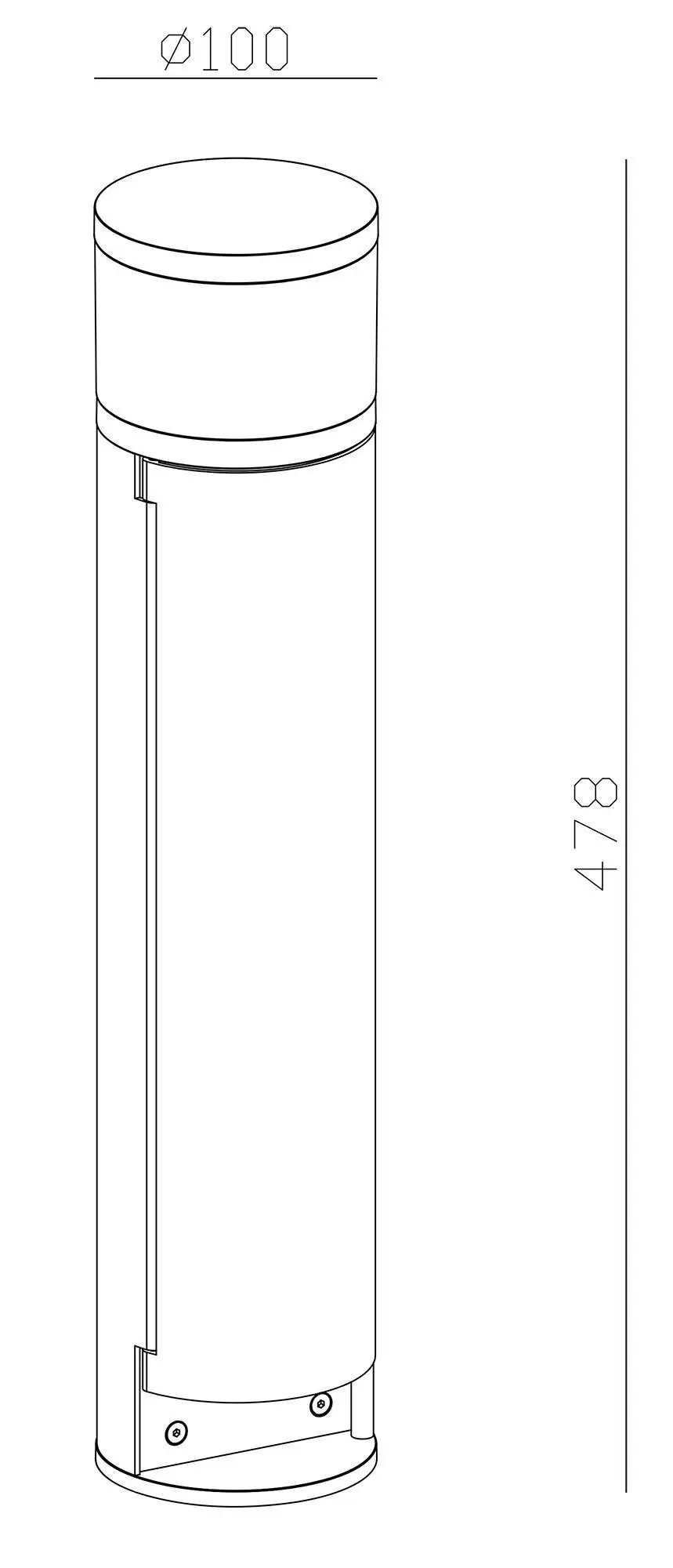 LED-Wegelampe Steckdosenturm, dunkelgrau, 48cm