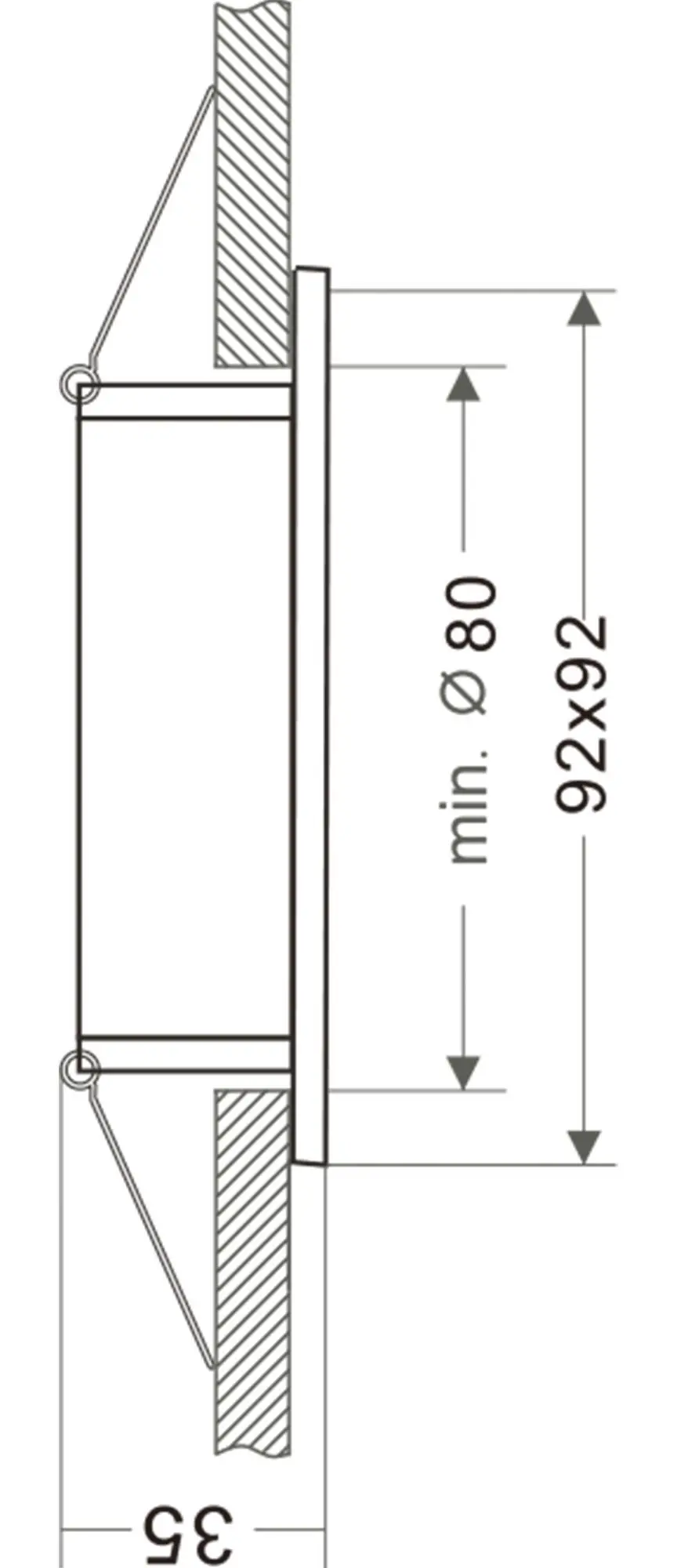 Einbauspot Sirrah Division IV in eckig weiß 9.2cm