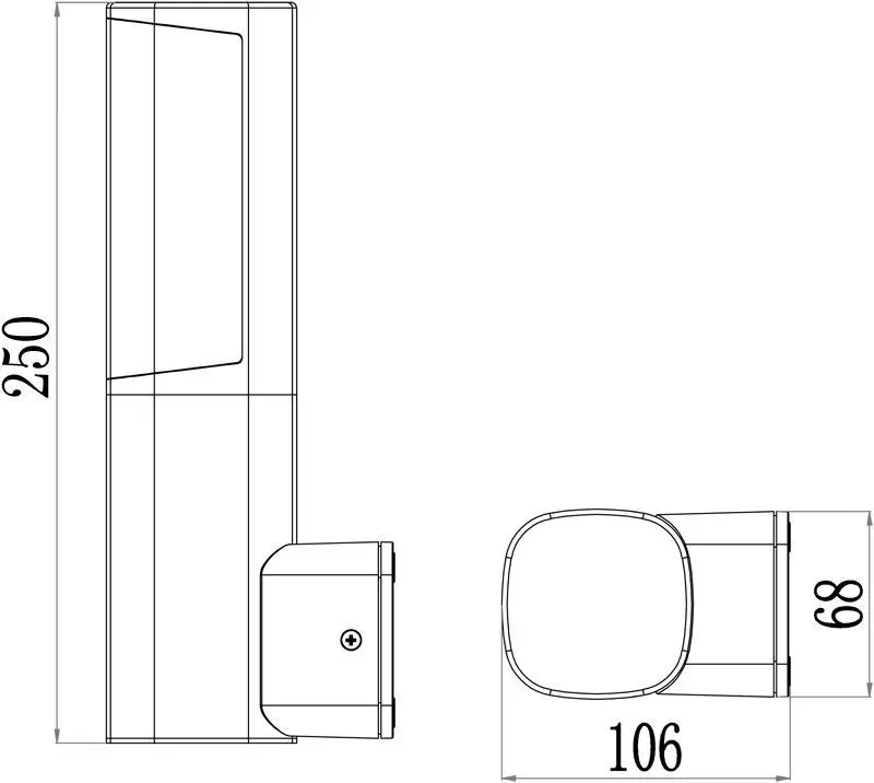 LED-Außenwandlampe Beacon Trendy mit Sensor, 25 cm