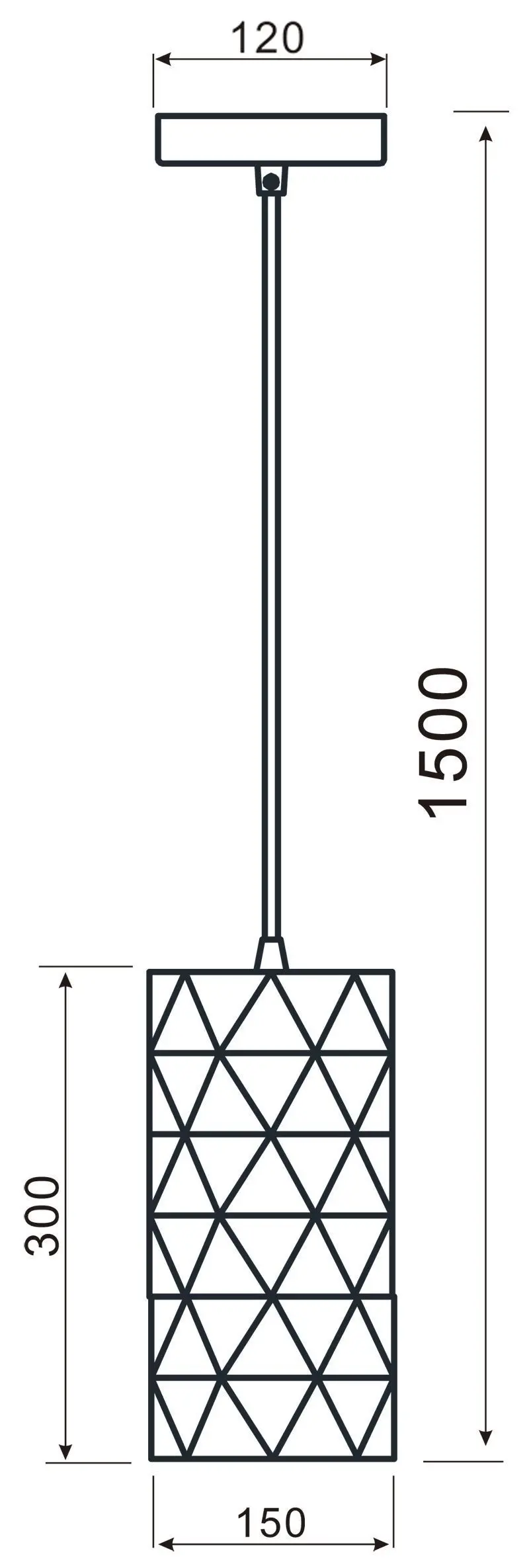 Hängelampe Asterope linear in schwarz matt Ø 15cm