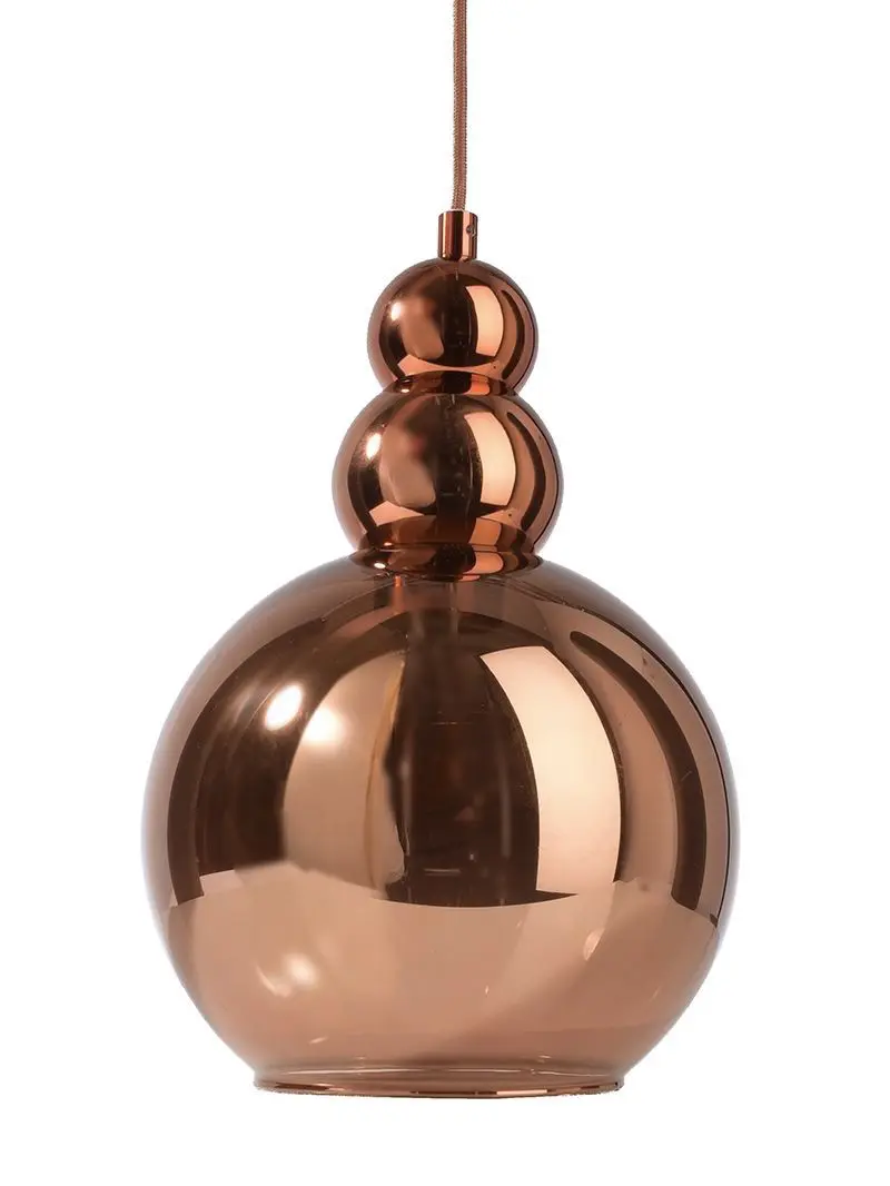 Pendelleuchte Diphda Rauchglas kupfer Ø 15cm