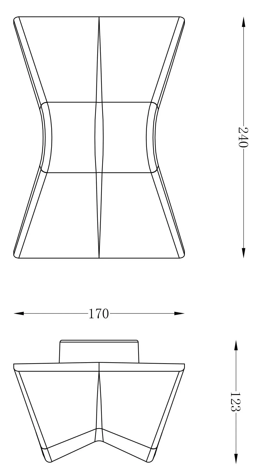 LED-Designer Wandlampe Fly II Up&Down aus Gips, 24cm