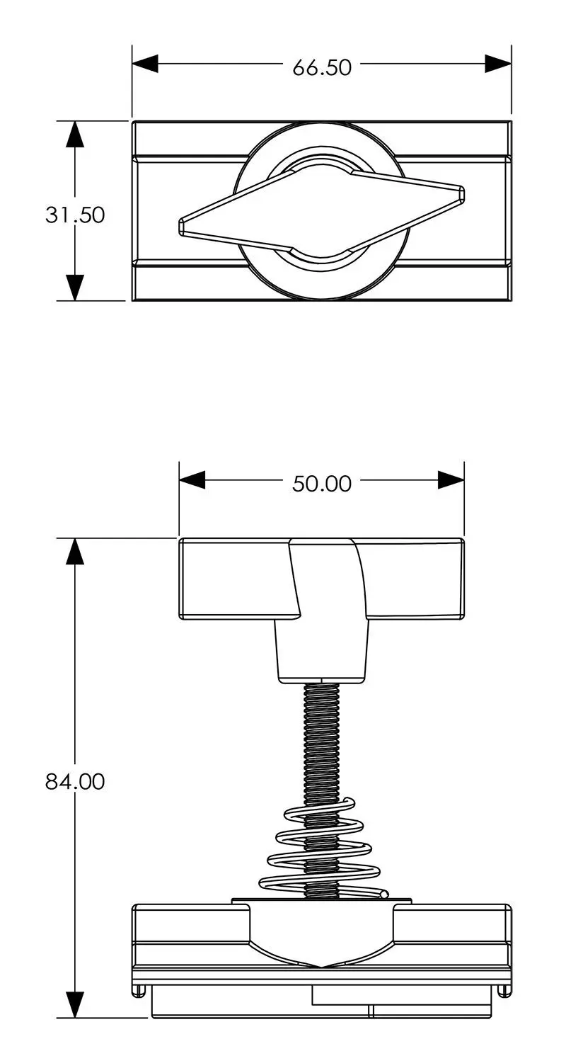D-Line Adapter für Zusatzkomponenten max. 10kg schwarz