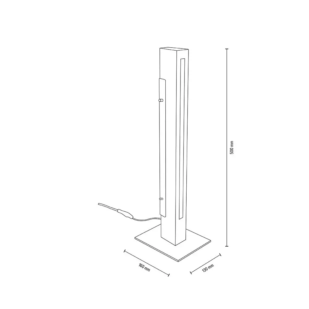 LED-Tischleuchte Madera aus Eichenholz Touch Dimmer