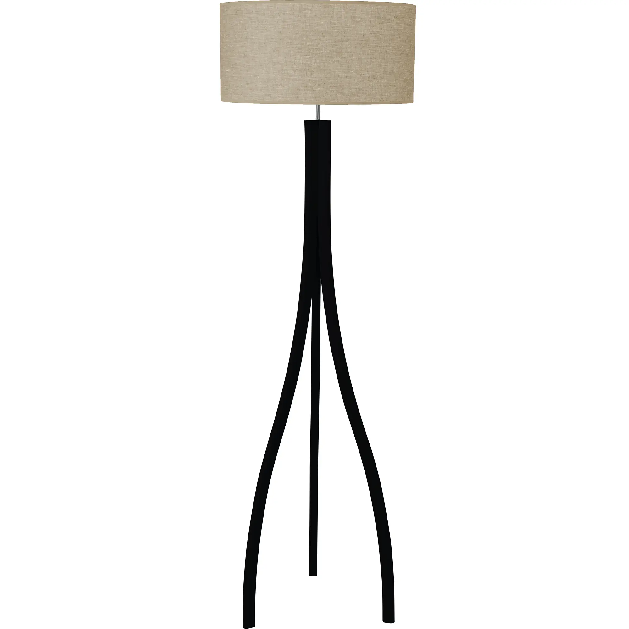 Holz-Stehlampe Skandinavia aus Esche in schwarz, grau, braun