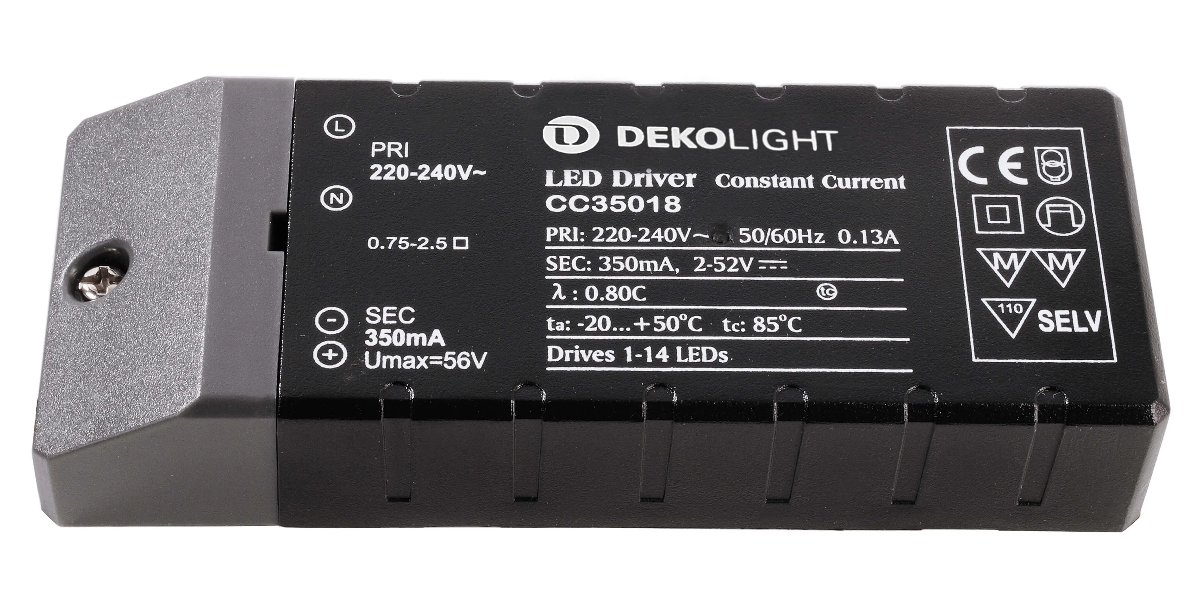 LED-Treiber Basic CC 2-52V DC 0,70-18W, 350mA