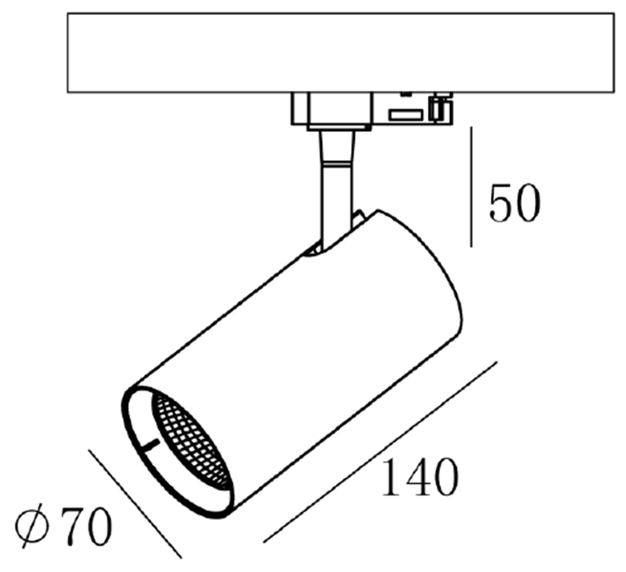 3-Phasen LED Strahler Horus 3000K 10W Ø 7cm weiß