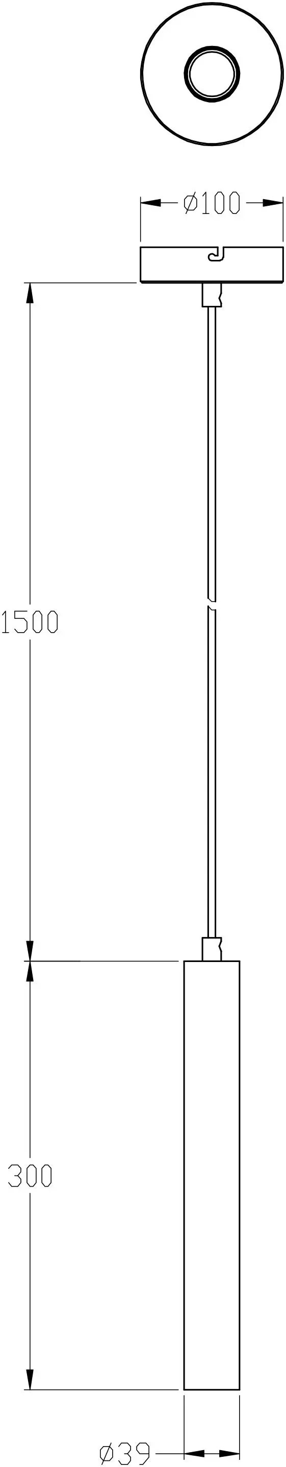 LED-Hängeleuchte Slim rund weiß dimmbar 5W 2700K 500lm