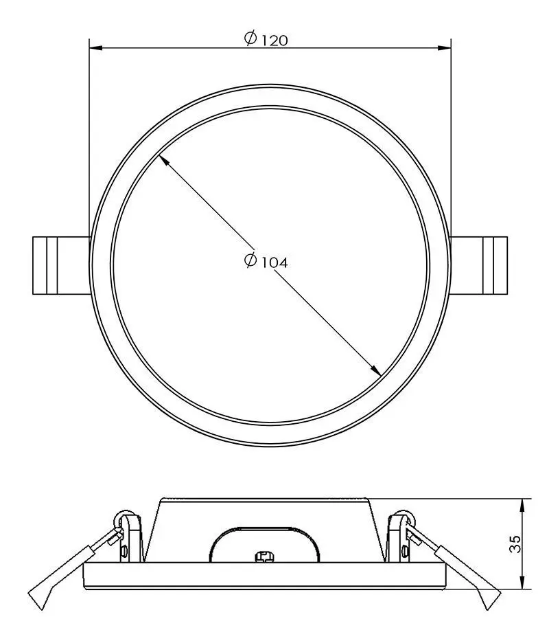 LED-Downlight Alya dimmbar weiß Ø12 7W 2700K 540lm