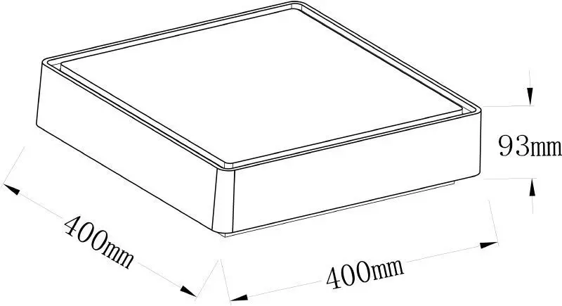 LED-Deckenleuchte außen Quadrata III in grau 20W, 40x40cm