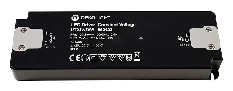 LED-Treiber Netzgerät Flat DC/CV 24V, 50W, 0-2100mA