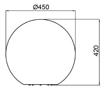 Leuchtkugel Simsa für den Garten in Terracottaoptik, Ø 45cm