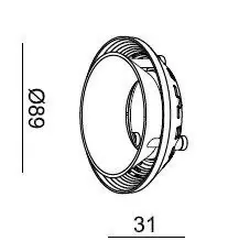 Reflektor Ring schwarz glänzend für Serie Uni II