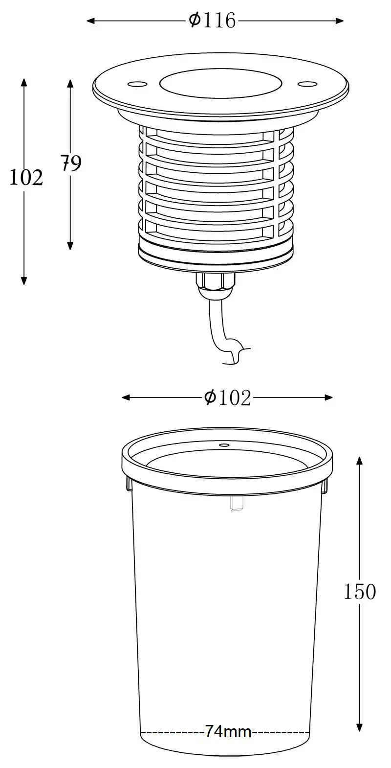 Bodeneinbauleuchte II Spezial LED IP67 4.1W, 3000K, 280lm