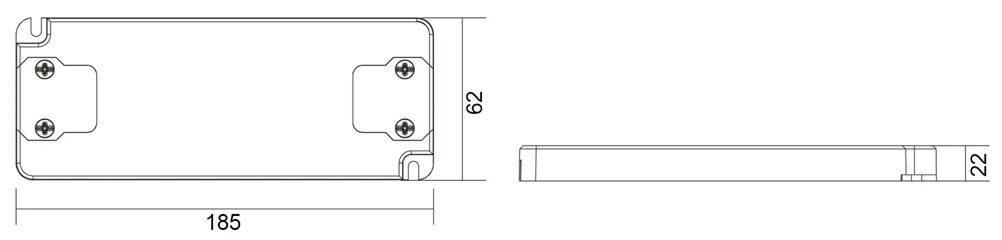 LED-Treiber Netzgerät Flat DC/CV 24V, 50W, 0-2100mA