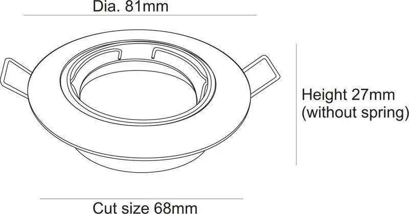 Einbaulampe Life schwenkbar mit Ø 8.1cm silber