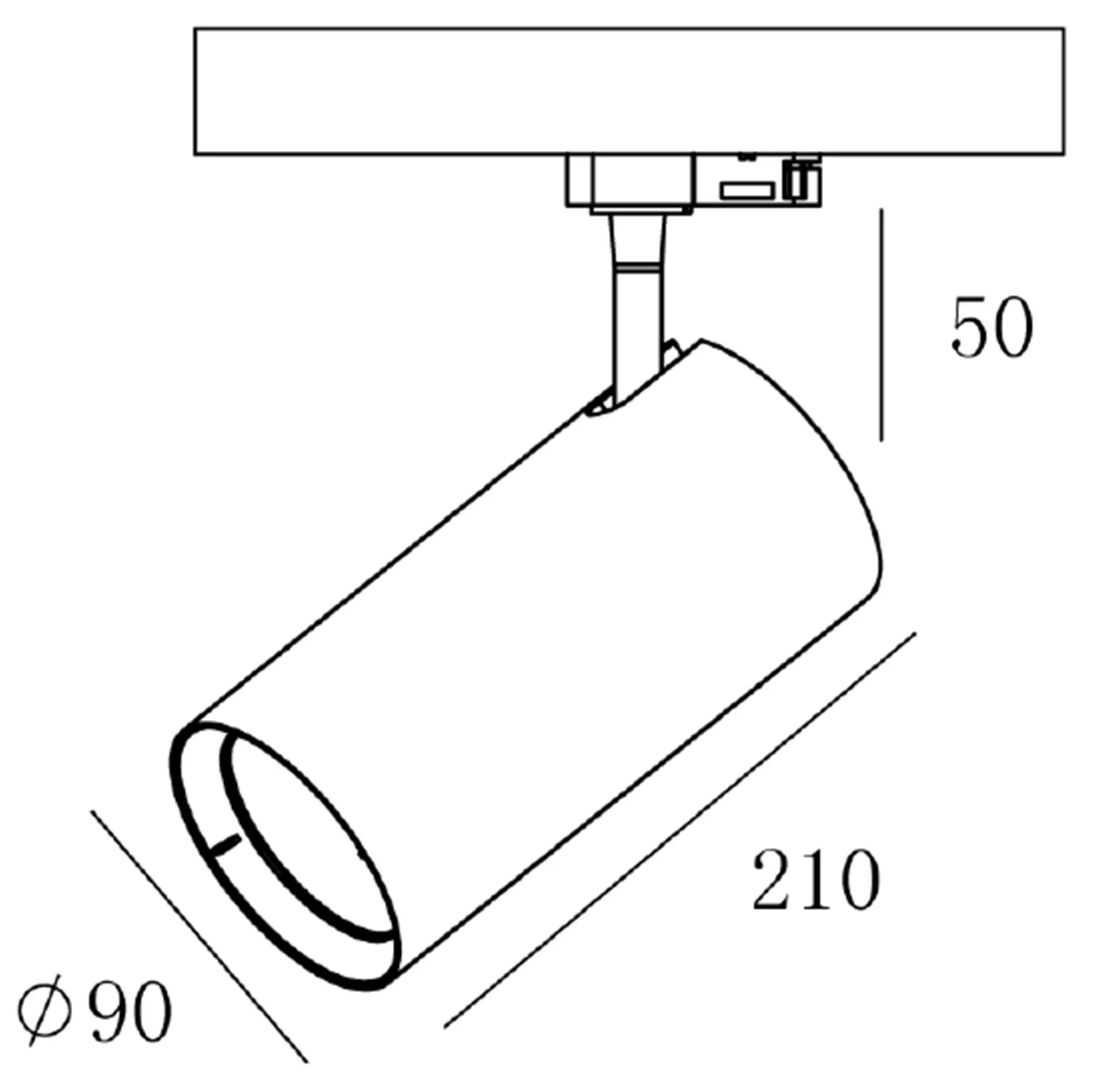 3-Phasen LED Strahler Horus 3000K 30W Ø 9cm weiß