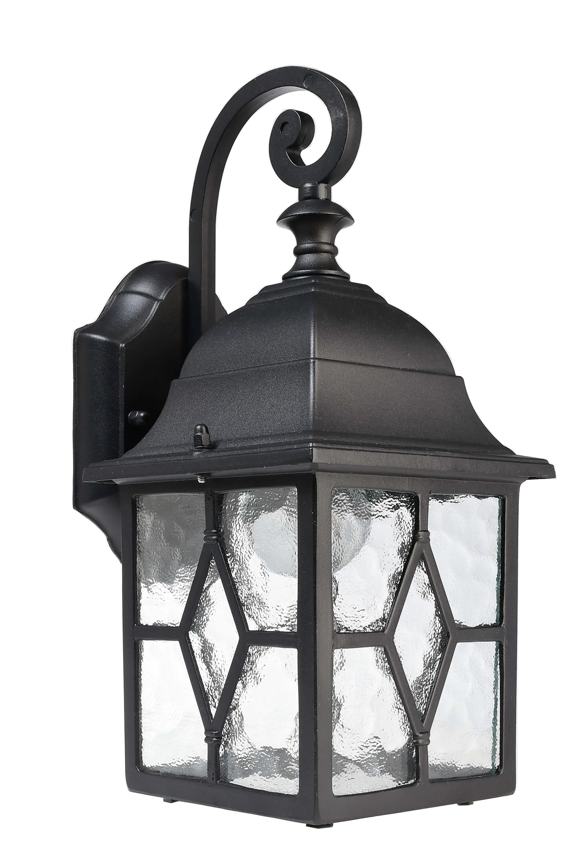 Außenwandlampe Sargas rustikales Design mit Echtglas