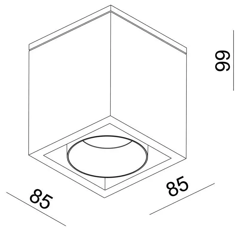 LED Deckenleuchte außen Ceti Eckig 8,5x8,5 cm, weiß