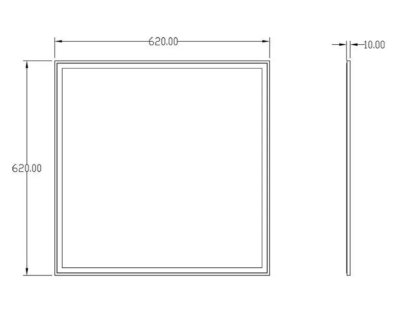 LED-Panel HCL 49.5W, 3000-5500K, 3551lm, 62x62cm