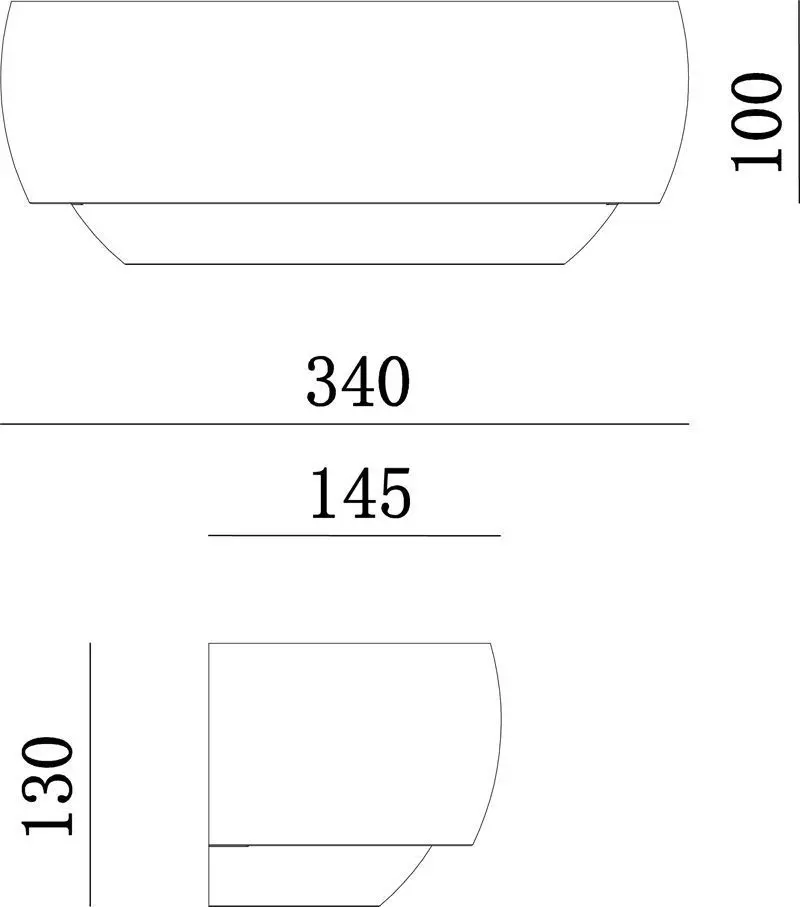 Wandlampe Twynnda Round Up&Down aus Gips 1-flammig