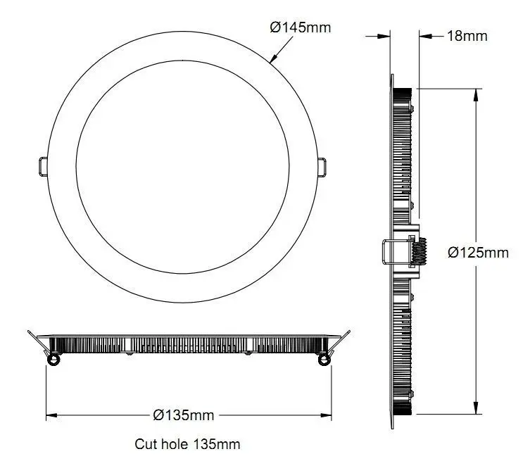 LED-Einbauleuchte Future II RGBW 3000K 8W Ø 14.5cm