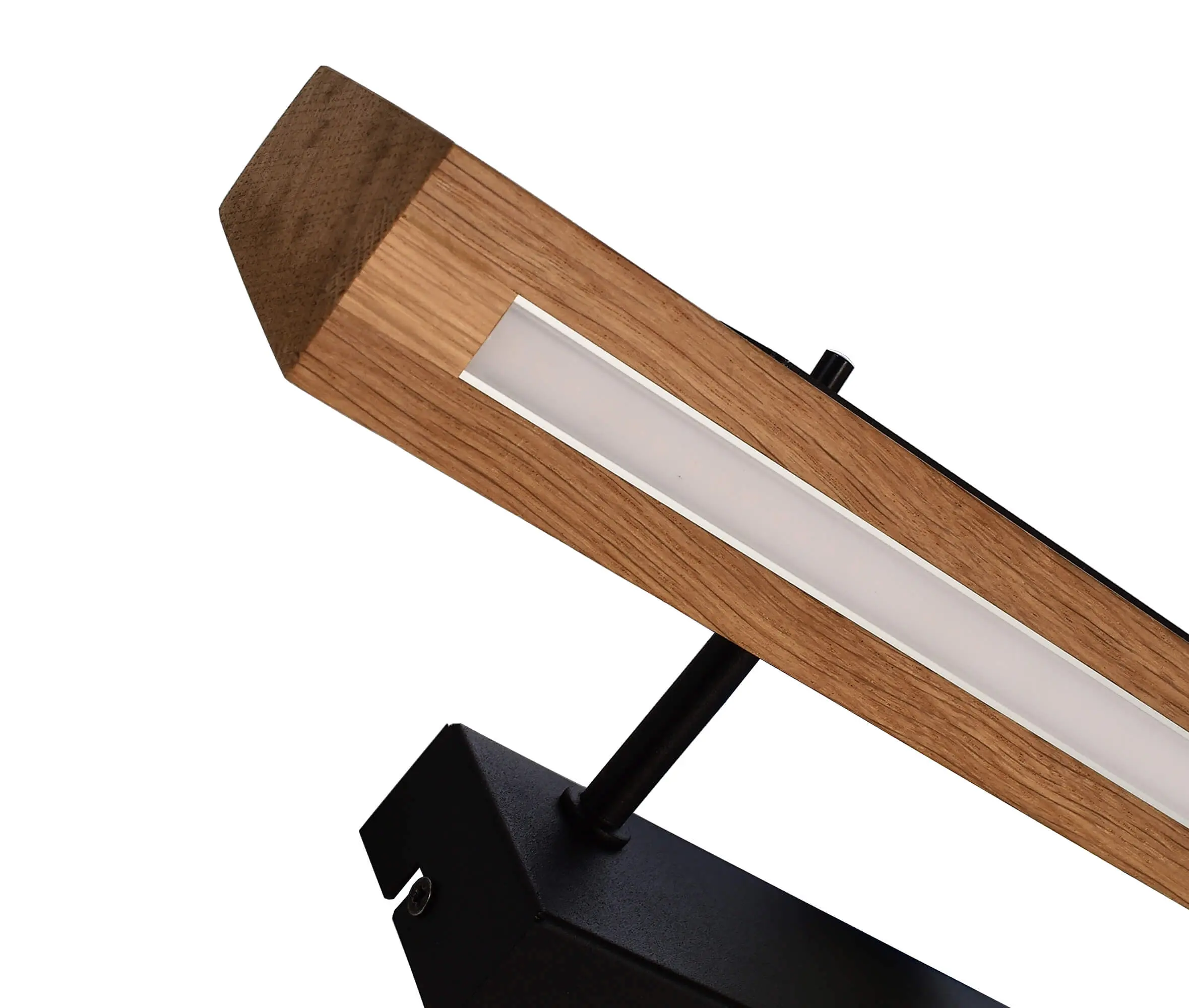 LED-Wandlampe Madera aus Eichenholz, Touch Dimmer