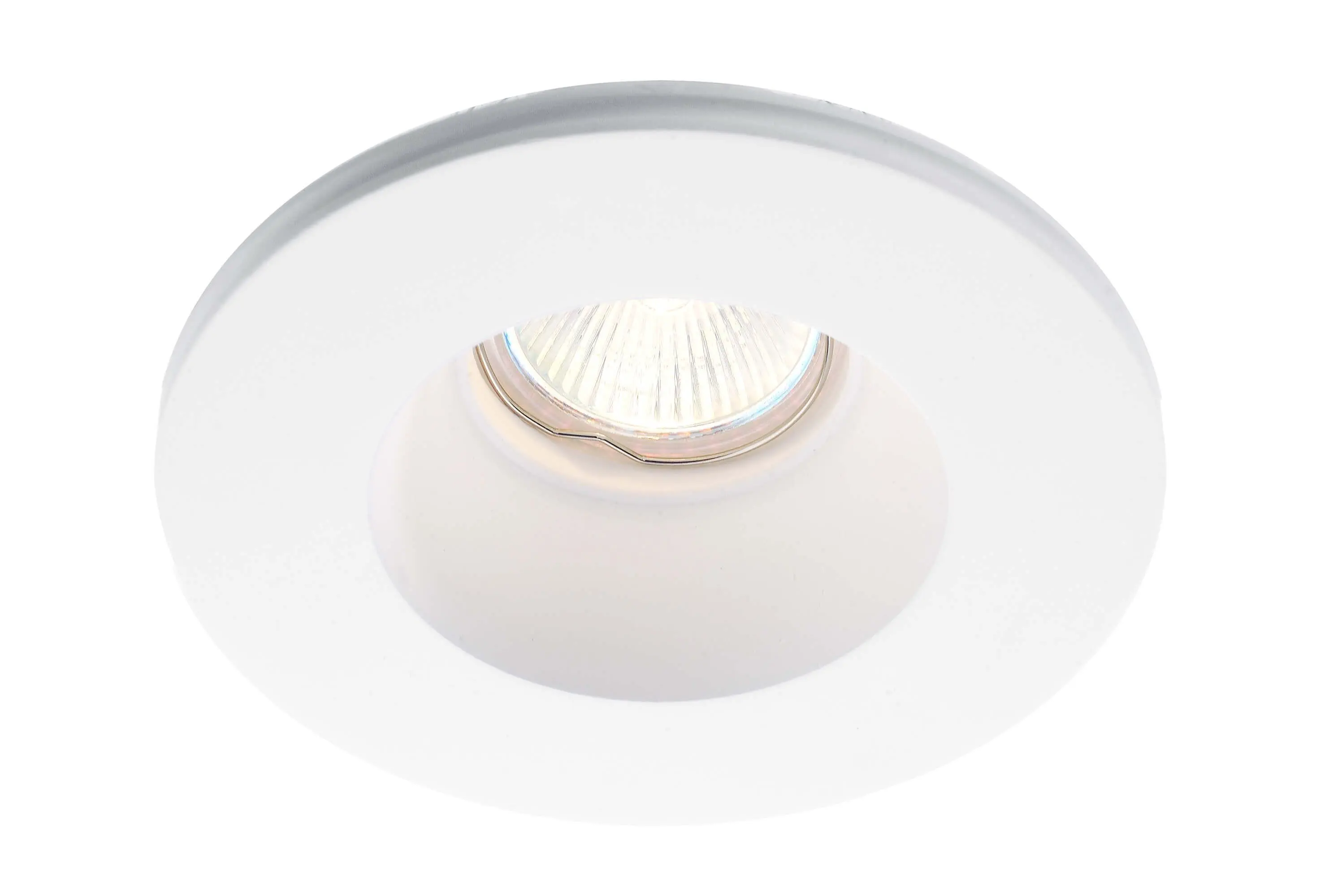 Einbaulampe Xeria aus Gips in weiß, rund, Ø13cm