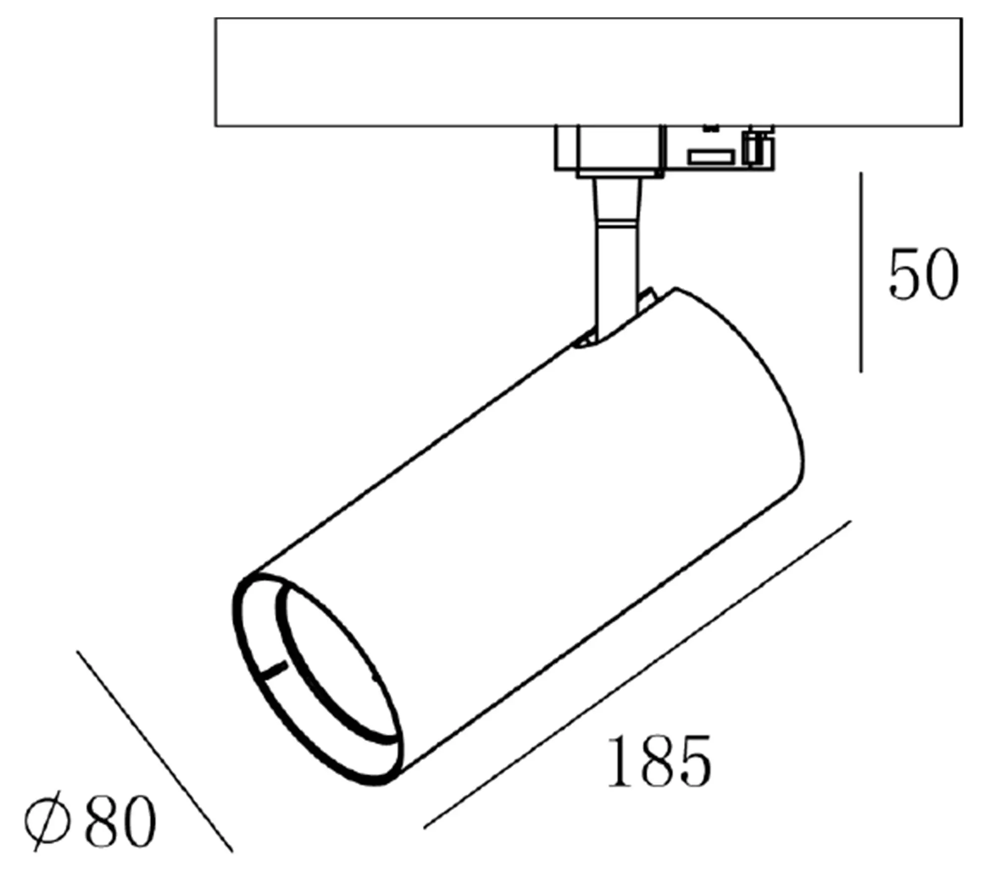 3-Phasen LED Strahler Horus 4000K 20W Ø 8cm schwarz