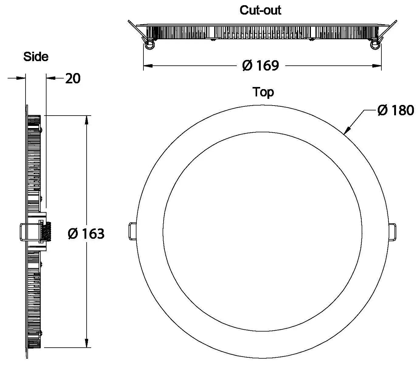 LED-Einbauleuchte Future in 4000K 9W Ø 18cm weiß