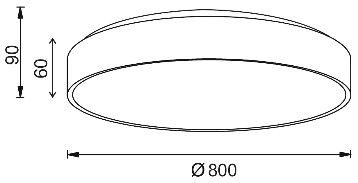 LED-Deckenleuchte Menkar 3000/4000K in silber Ø 80cm