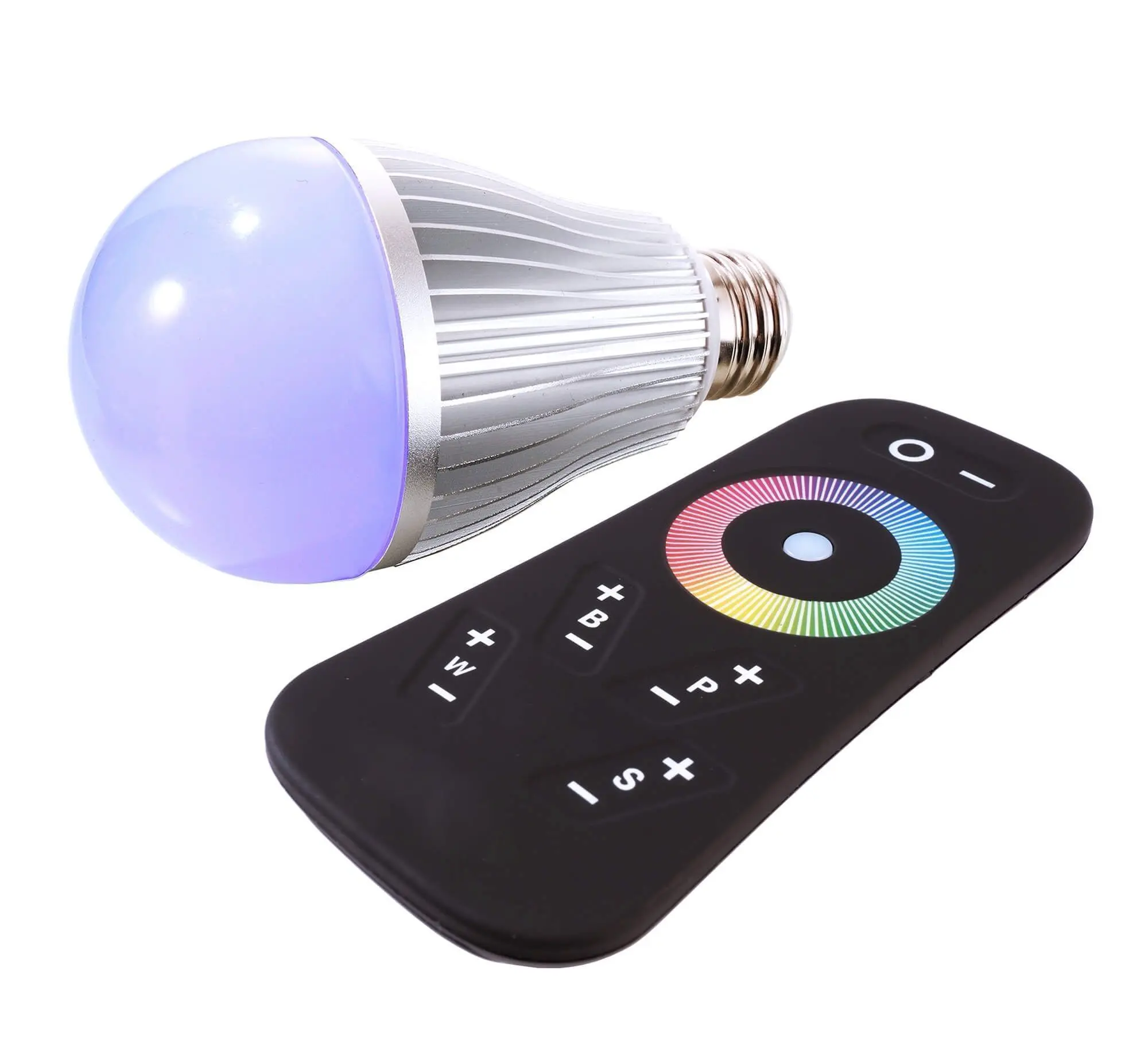 LED-Lampe E27 8W, 3000K, RGBW mit Fernbedienung