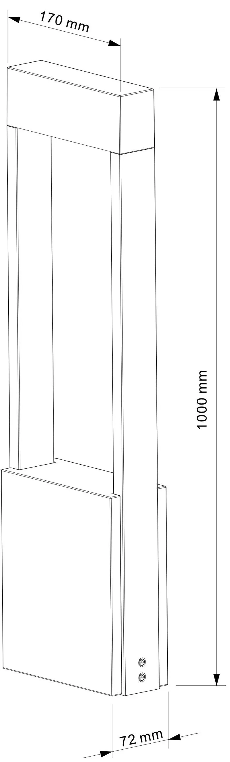 LED-Wegelampe Chertan Betonsockel, dunkelgrau, 100cm