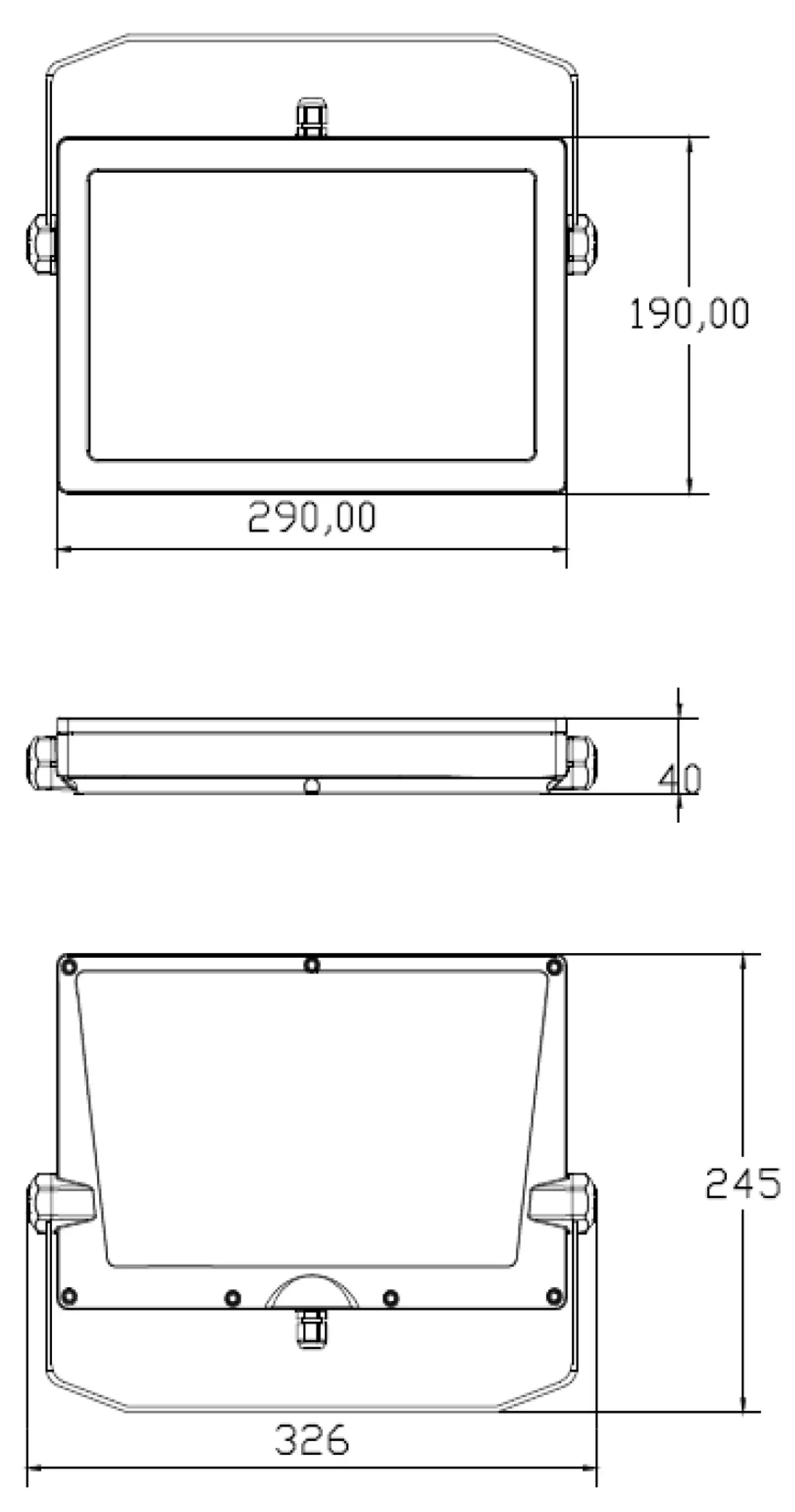 Fluter Xperience IV silber IP65/44 LED 50W, 3000K, 6000lm