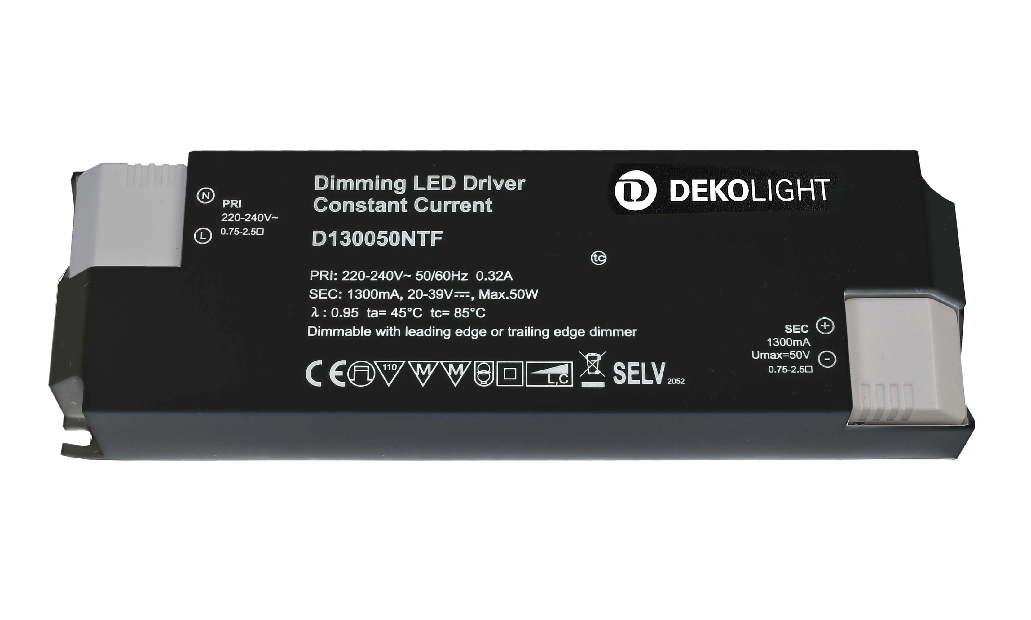 LED-Treiber Basic dimmbar DC/CC 20-39V, 26-50W, 1300mA