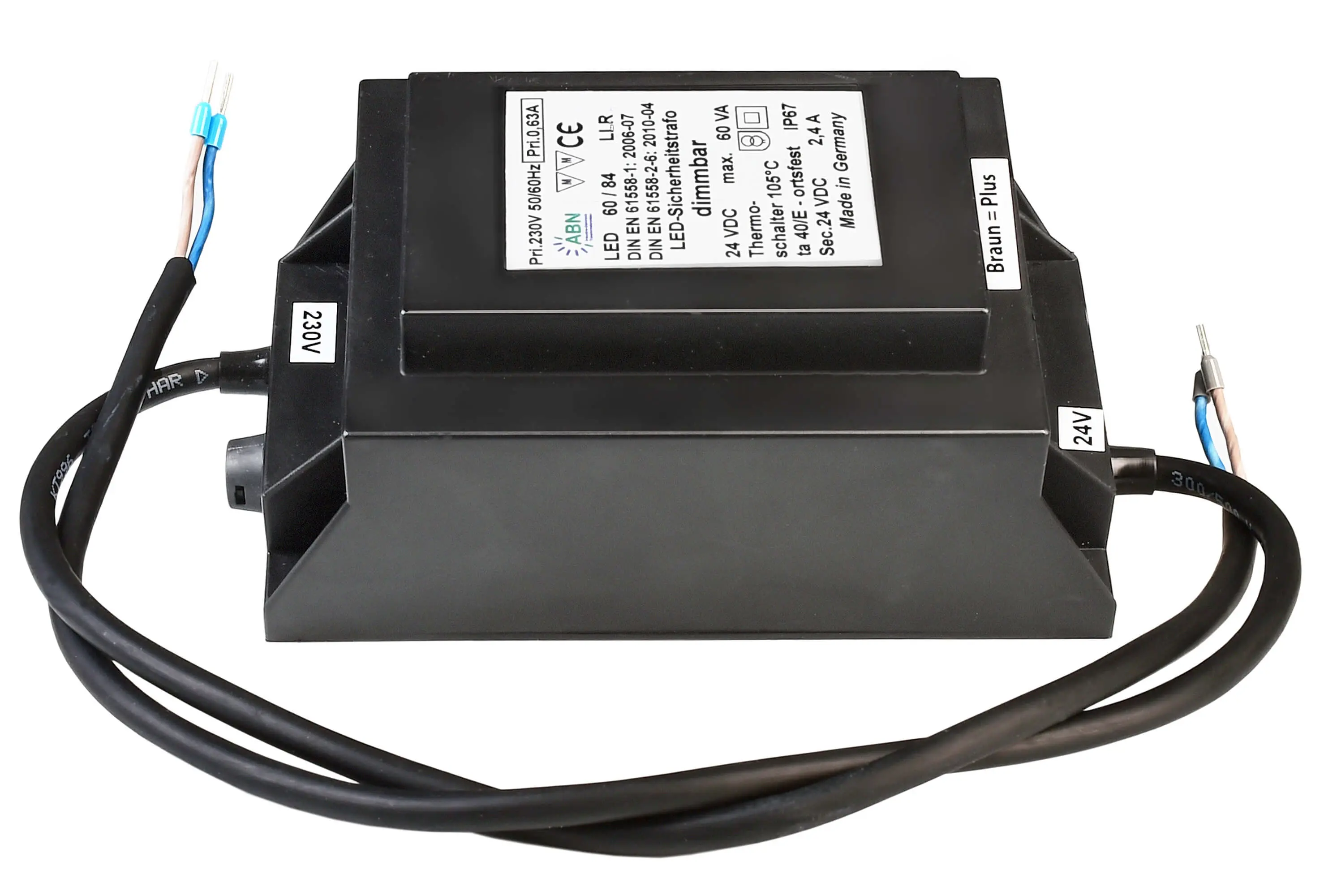 LED-Sicherheitstransformator IP67 dimmbar 24V, 12-60W