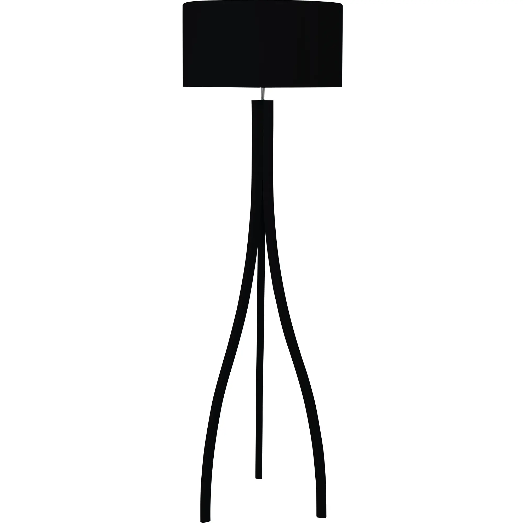 Holz-Stehlampe Skandinavia aus Esche in schwarz
