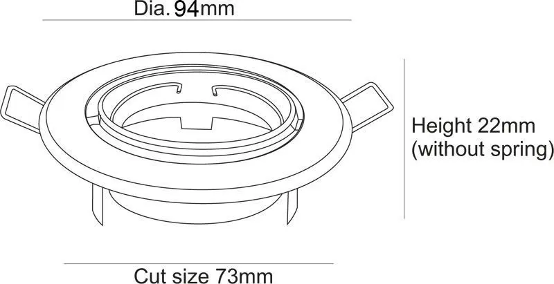 Einbaulampe Life II schwenkbar mit Ø 9.4cm in weiß