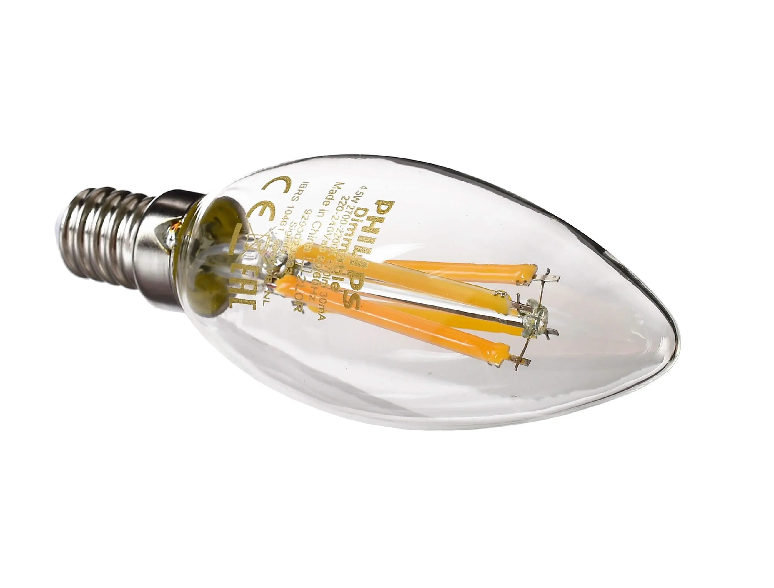 LED-Lampe E14 Philips Dim to Warm 3.4W 2200-2700K 470lm