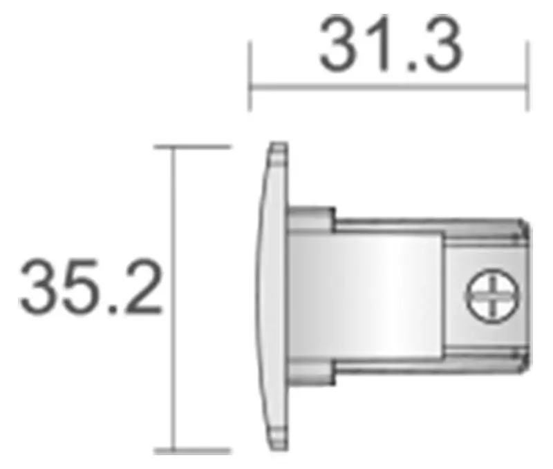 Endkappe für 3-Phasen Stromschiene D-Line schwarz