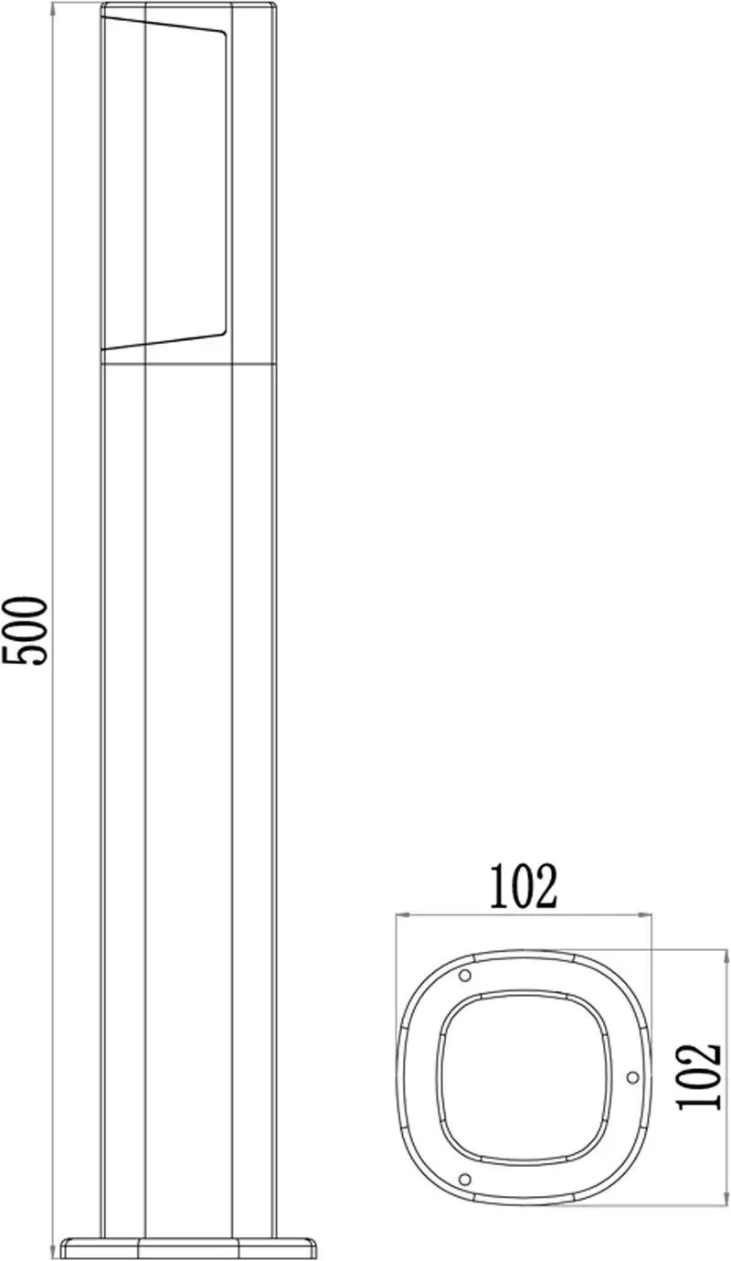 LED-Wegelampe Beacon II mit Sensor, grau, 50cm