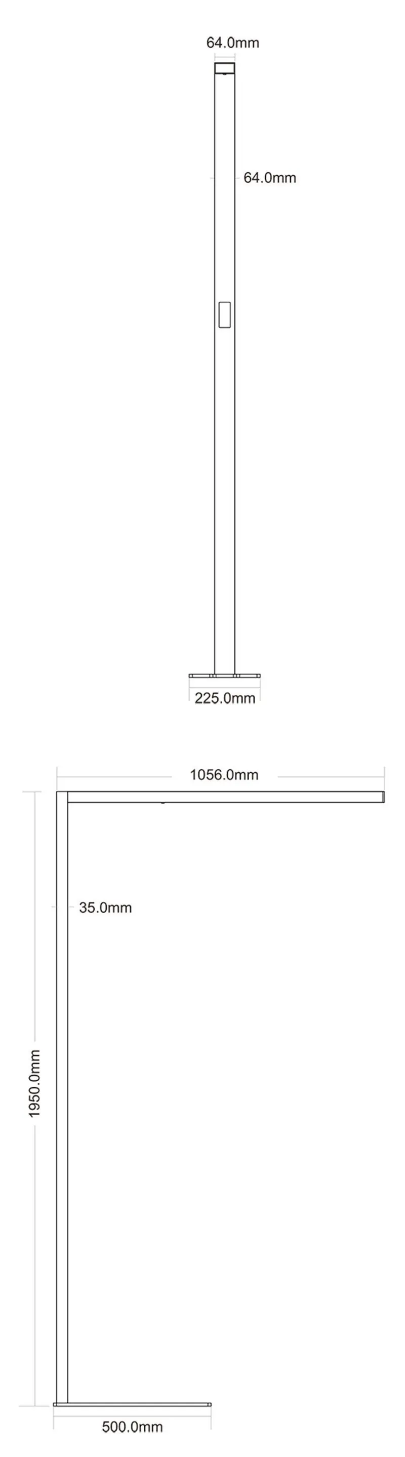 LED-Stehleuchte Office Three Motion Sensor 4000K, weiß