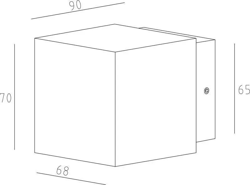 LED-Außenwandleuchte Cubodo II Single Mini, dunkelgrau