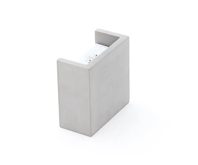 LED-Wandleuchte Quinta II Cube Up & Down aus Beton