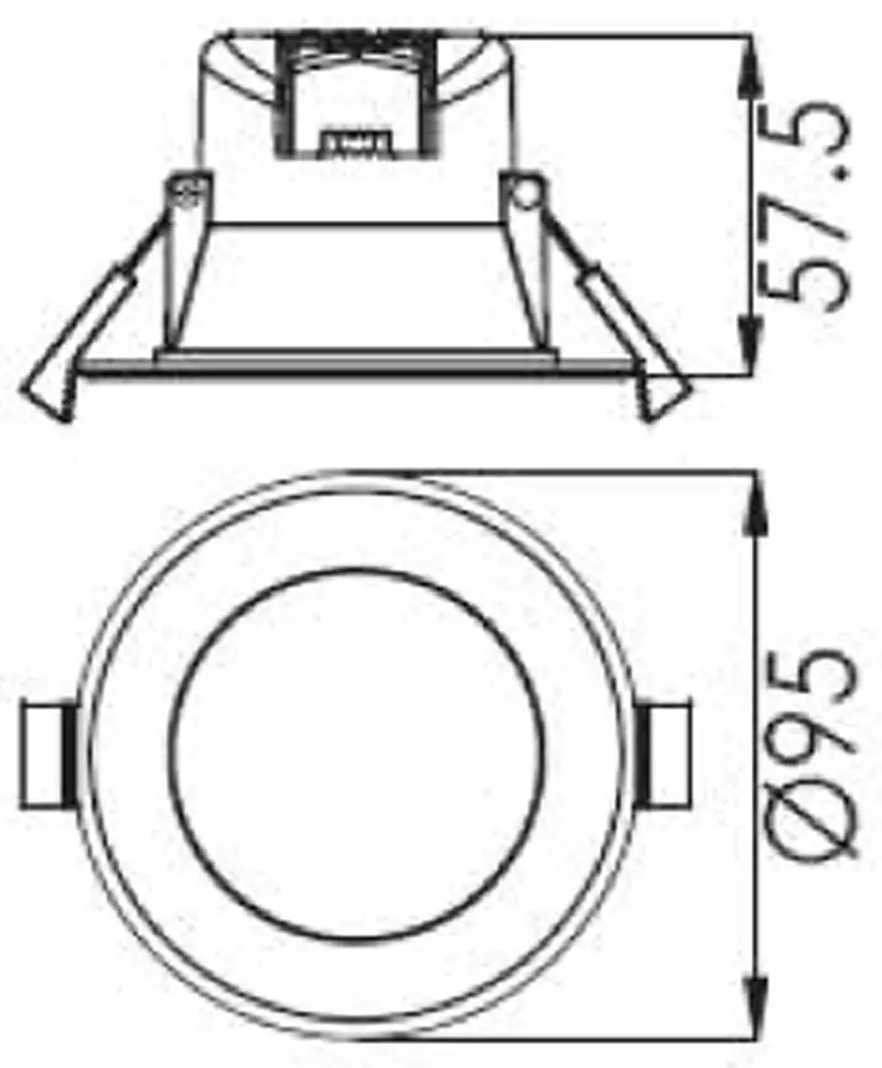 LED-Einbauleuchte Acrux I CCT 3/4/6000K 7W schwarz