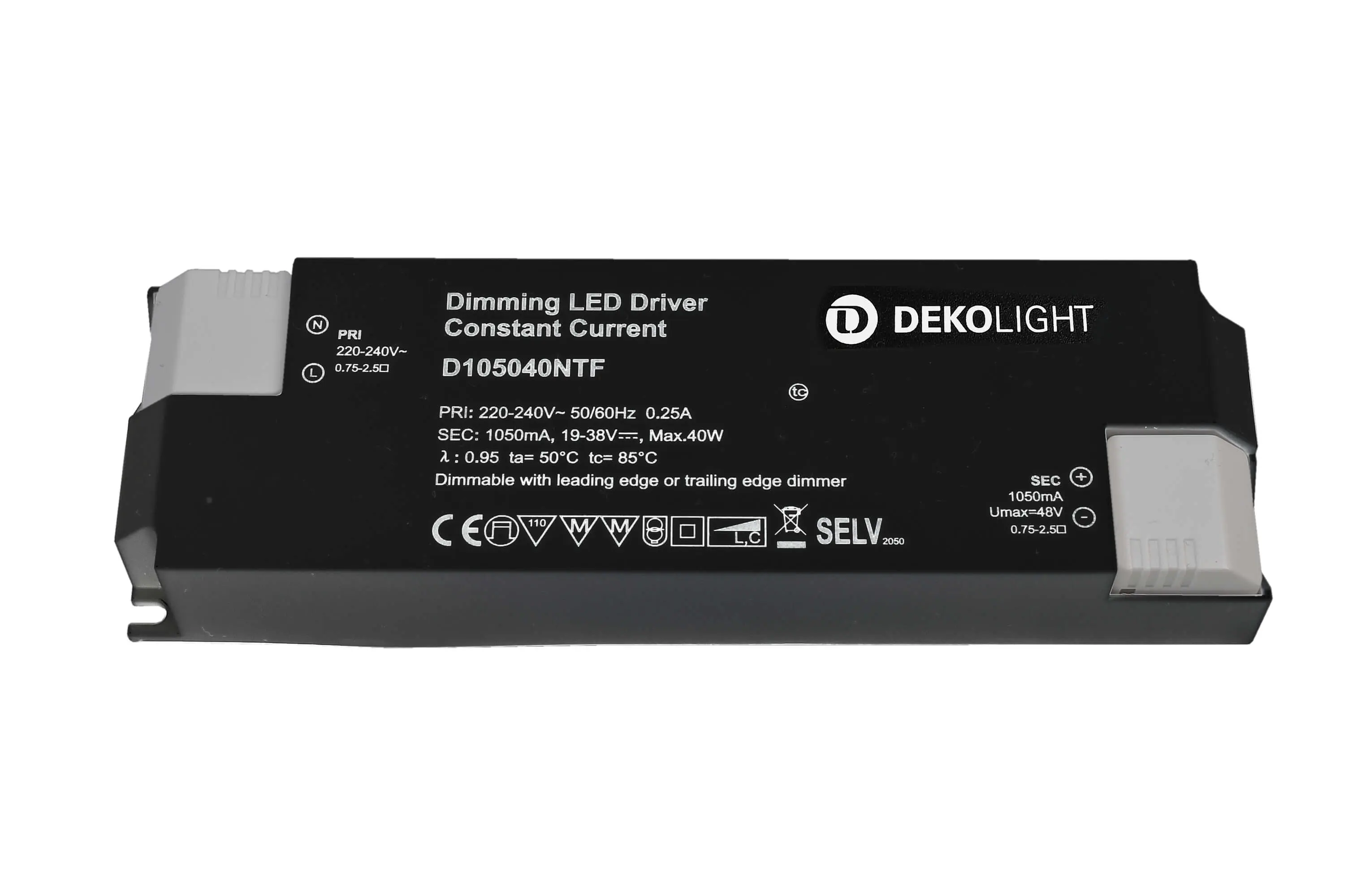 LED-Treiber Basic dimmbar DC/CC 19-38V, 20-40W, 1050mA