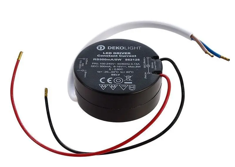 LED-Treiber Netzgerät Round DC/CC 6-16V, 3-8W, 500mA