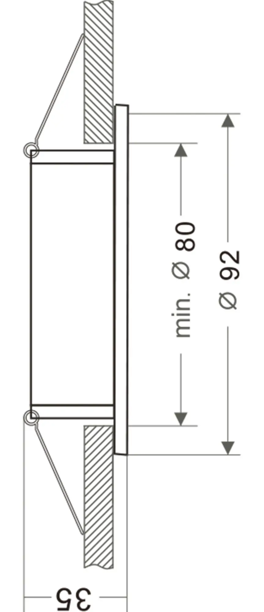 Einbauspot Sirrah Division IV in rund weiß Ø 9,2cm