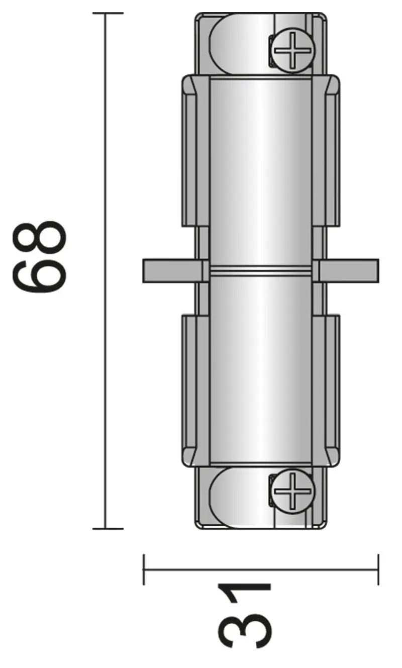 Mechanischer Verbinder 3-Phasen Stromschiene D-Line weiß